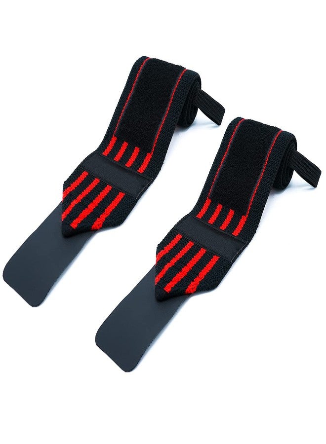 Wearslim Cotton Wrist Wraps 20" Professional Grade with Thumb Loops - Wrist Support Braces for Men & Women - Weight Lifting, Xfit, Powerlifting, Strength Training (1 Pair Red)-(L-20 X B-3) inch - Image 1