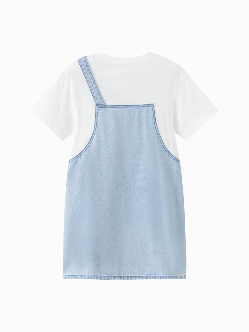 بالابالا Kids Girls Denim one-piece dress