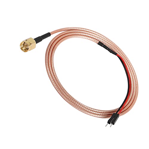 XMSJSIY SMA Male to Dupont Wire Coaxial Coax Test Leads Cable Connector Adapter Extension Wire (Red+Black)-1 pcs - Image 1