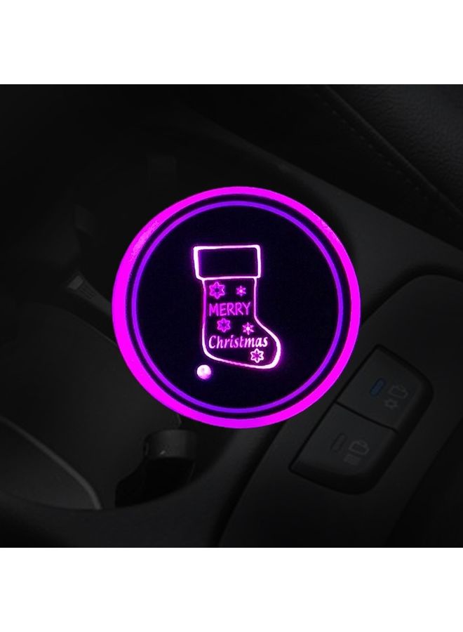 Beauenty Car AcrylicColorful USB Charger Water Cup Groove LED Atmosphere Light(Socks) - Image 2