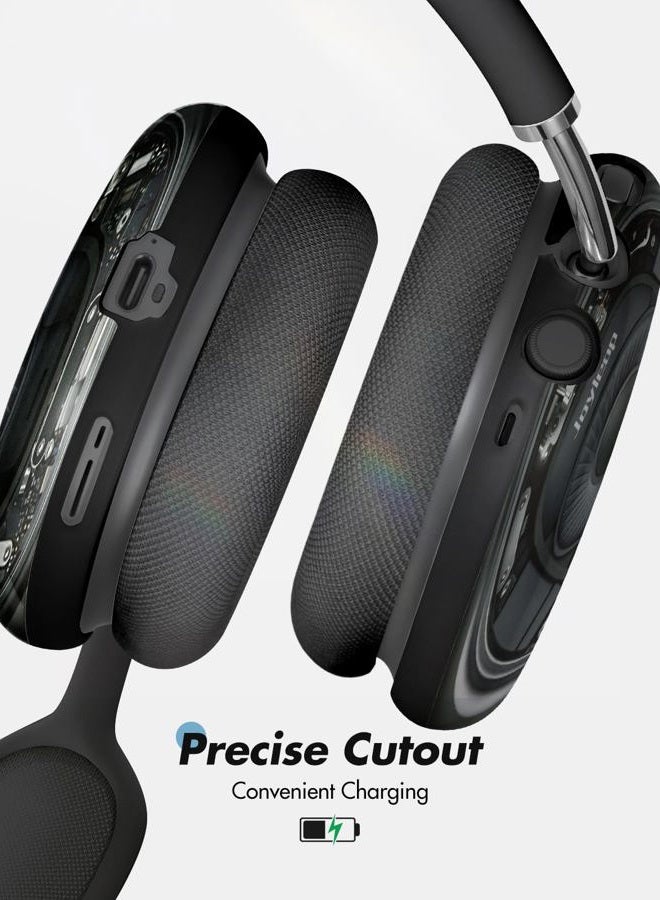 Joyleop for Airpods Max Case Covers - Tech-Inspired Durable Hard for for AirPods Max Ear Covers, Cool Headphones Case with Unique Design, Black Mechanical Style Essential Accessories for Headphones - Image 3