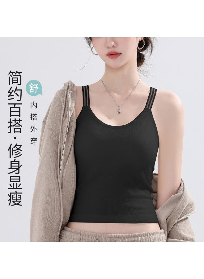 LANG SHA Women'S Camisole, Simple And Versatile Slimming Thin Seamless Tank Top, Can Be Worn As Outerwear - Image 3