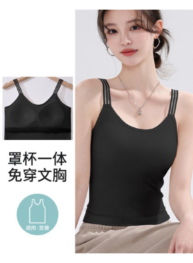 LANG SHA Women'S Camisole, Simple And Versatile Slimming Thin Seamless Tank Top, Can Be Worn As Outerwear - Image 1