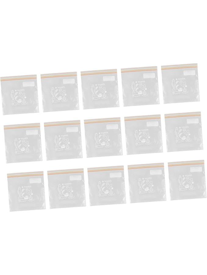 15 Pcs Reusable Food Storage Bags 27x28cm for Snacks Fruits Vegetables Travel - Image 1