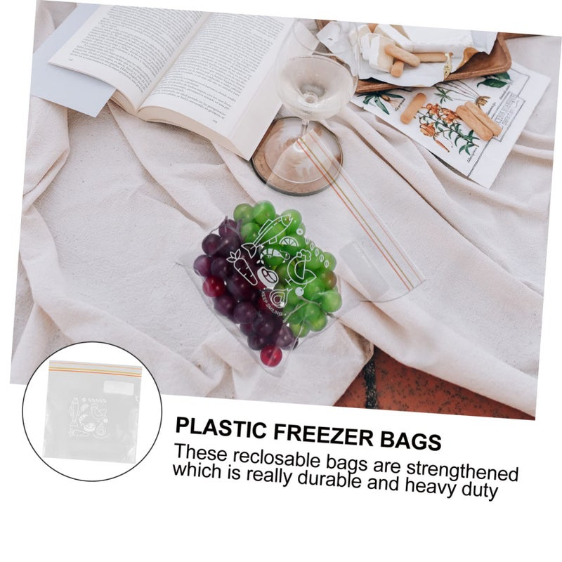 15 Pcs Reusable Food Storage Bags 27x28cm for Snacks Fruits Vegetables Travel - Image 4