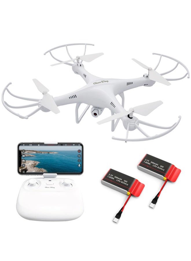Cheerwing طائرة درون CW4 RC مع كاميرا 720P HD للأطفال والبالغين، طائرة رباعية المراوح مع خاصية التثبيت التلقائي - Image 1