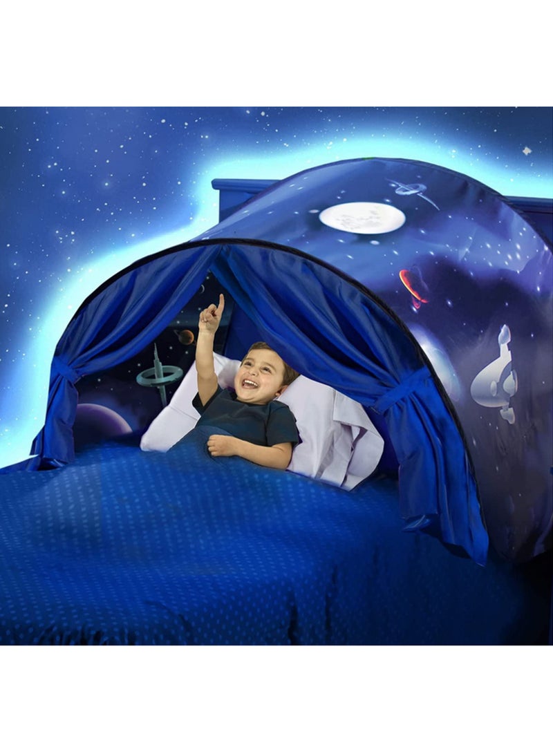 Kids Dream Bed Tent Space Adventure Playhouse Foldable Gift for Children Night Sleep Fun Toys Included Holidays Birthday Present Magical Private World  - Image 1