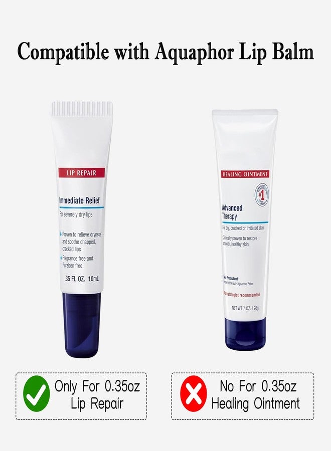 غطاء سلسلة مفاتيح Maoolmht متوافق مع مرطب شفاه Aquaphor 0.35 أونصة، غطاء سلسلة مفاتيح محمول متوافق مع أنابيب Aquaphor لإصلاح الشفاه (أبيض + وردي) - Image 2