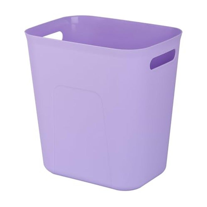 UUJOLY Plastic Small Trash Can Wastebasket, Garbage Container Basket for Bathrooms, Laundry Room, Kitchens, Offices, Kids Rooms, Dorms, 3.5 Gallon, Black