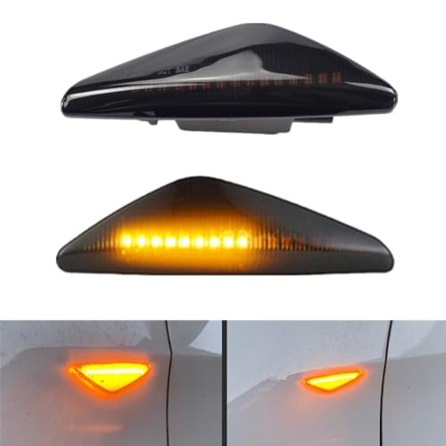 Kakulkomen Turn Signal Lamp Led Front Fender Side Marker Light Compatible with BMW X3 X5 X6 F25 20112017 E70 20072013 not for X5M E71 E72 20082014 Black - Image 1