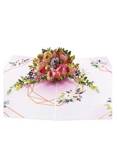 Excefore 3D Pop Up Greeting Cards with Envelope, Rose Flower 3D Greeting Card, Paper Love Flower Bouquet Pop Up Card, Suitable for Birthday, Anniversary, Valentines Day, Mother's Day, Any Occasion  - Image 1