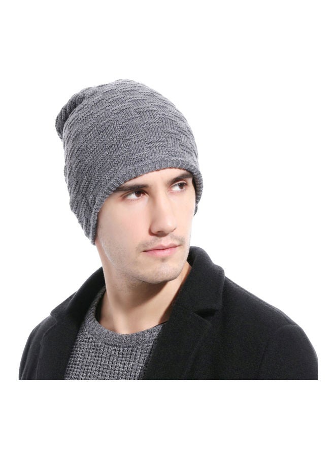 NIBEMINENT Bluetooth Knitted Hat With Mic One Size Grey  - Image 2