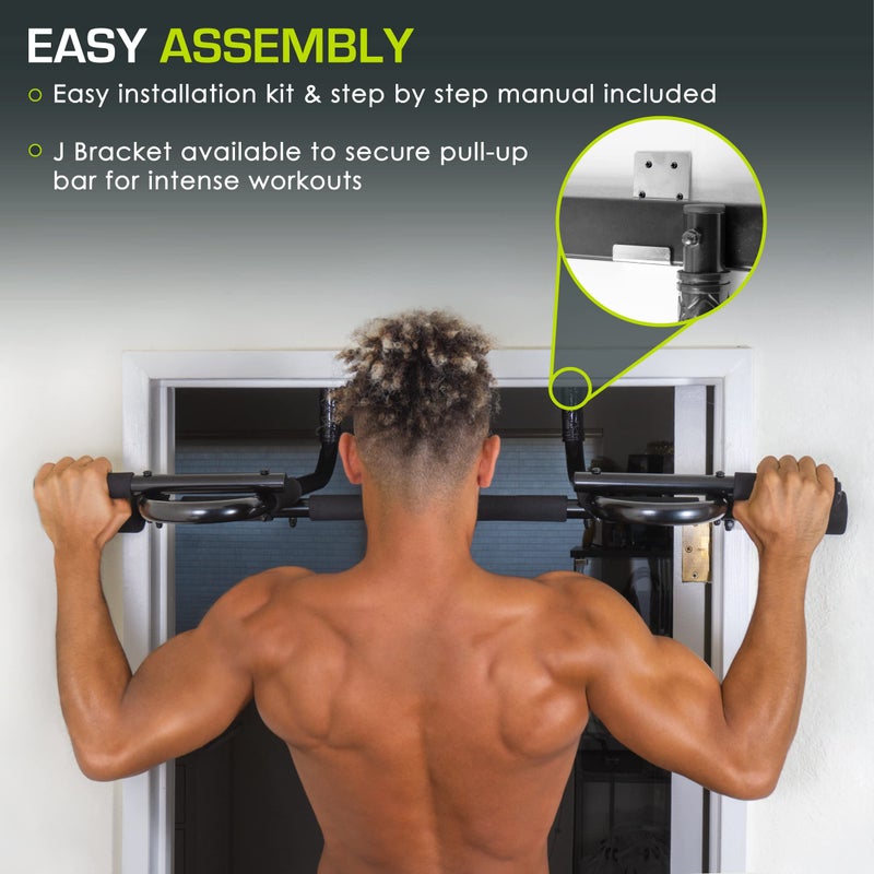 ProSourceFit بار سحب/رفع متعدد القبضات من برو سورس فيت، مدرب قوي للباب لصالة الألعاب الرياضية المنزلية - Image 5