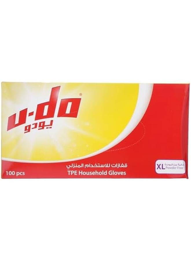 يو-دو قفازات للاستعمال مرة واحدة 100 قطعة X لارج متعدد الألوان - Image 2