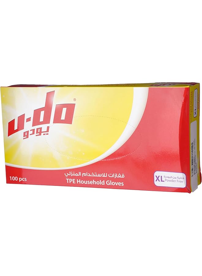 يو-دو قفازات للاستعمال مرة واحدة 100 قطعة X لارج متعدد الألوان - Image 1