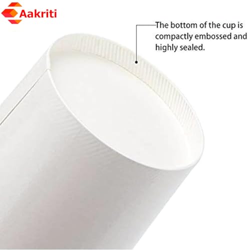 Aakriti Paper Food Containers with Lids – White Kraft Paper Bowls for Soup, Salad, Ice Cream, Takeaway & Meal Prep – Leak-Proof, Disposable & Stackable – 10 Pack (Large) - Image 5