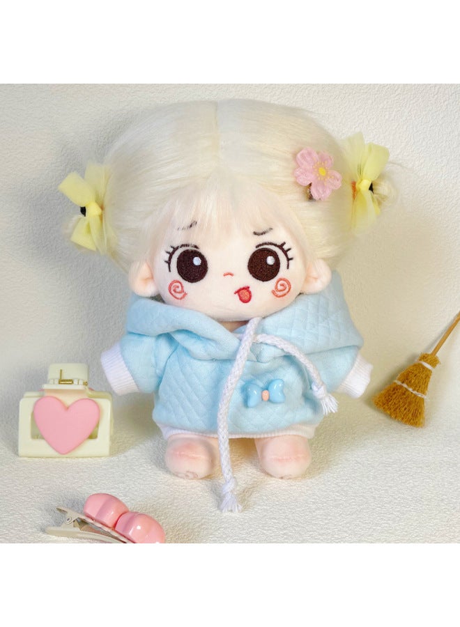 20cm Cotton Doll Clothes Women's Suit Cute Small Brown Speckle Fried Hair Doll Star Nude Set Adorable-Specifications:20CM (no Skeleton)-Color:Sweet Pie Sweater (excluding Baby) - Image 1