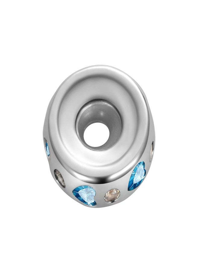 QeenseKc Mar Birthstone Rubber Stopper Charm Spacer Bead for Pandora Bracelet Women Gift - Image 2