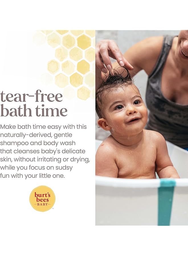 Burt's Bees Baby Shampoo & Wash Original Tear Free Baby Soap 21 Ounce Bottle - Image 5