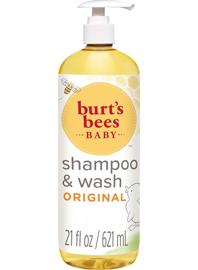 Burt's Bees Baby Shampoo & Wash Original Tear Free Baby Soap 21 Ounce Bottle - Image 1