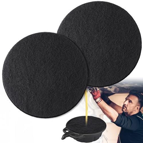 Saillong 2 Pcs Round Splash Pad for Oil Drain Pan, Upgraded 18'' Oil Splash Pad, Heat Resistant, No Splatter Change Mat Fit 1.5-20 Gal Drip Collector Pan for Car Transmission Changing Drain Tray - Image 1