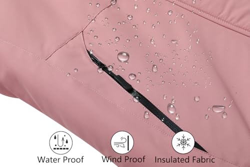 MOERDENG Women's Waterproof Ski Jacket Warm Winter Snow Coat Mountain Windbreaker Hooded Raincoat Jacket - Image 5