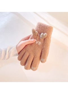 Women's Plush Thermal Knit Touchscreen Thick Gloves