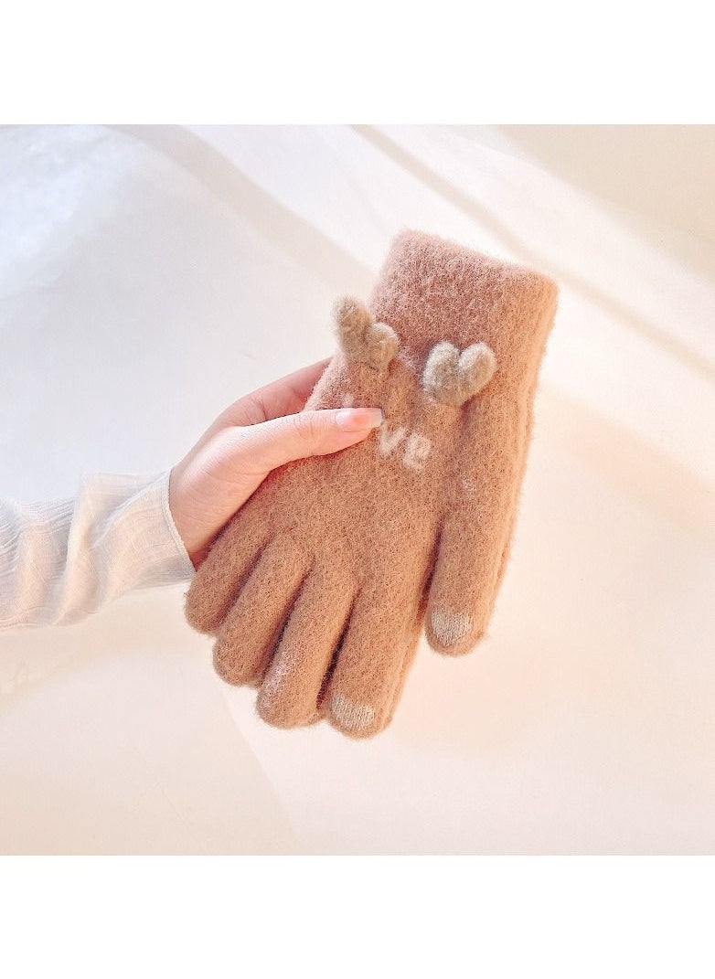 Golovejoy - Women's Plush Thermal Knit Touchscreen Thick Gloves - Image 1