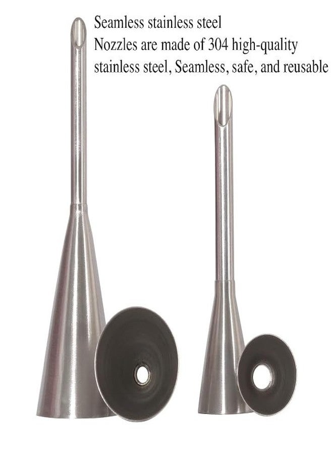 Cake Decor Stainless Steel Puff Filling Nozzle Set - 2 Piece - Special Pastry Tips for Cream, Custard & Jam Injection - Cupcake, Cake Decorating Tools - Durable & Easy Clean - Image 4
