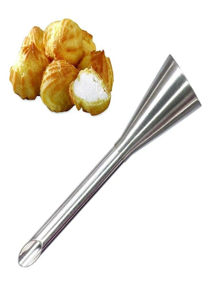 Cake Decor Stainless Steel Puff Filling Nozzle Set - 2 Piece - Special Pastry Tips for Cream, Custard & Jam Injection - Cupcake, Cake Decorating Tools - Durable & Easy Clean - Image 5