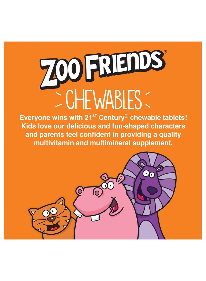 21st Century Zoo Friends with Extra C Orange 60 Chewable Tablets - Image 3
