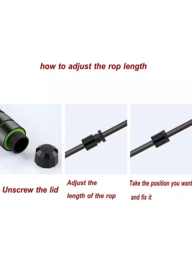 ATRJSZ - Adjustable Speed Heavy Weighted Steel Wire Exercise Skipping Jump Rope|Heavy Skipping Rope PVC Weighted Speed Exercise Jump Rope Breathing Handle 360 Degree Rotation - Image 1