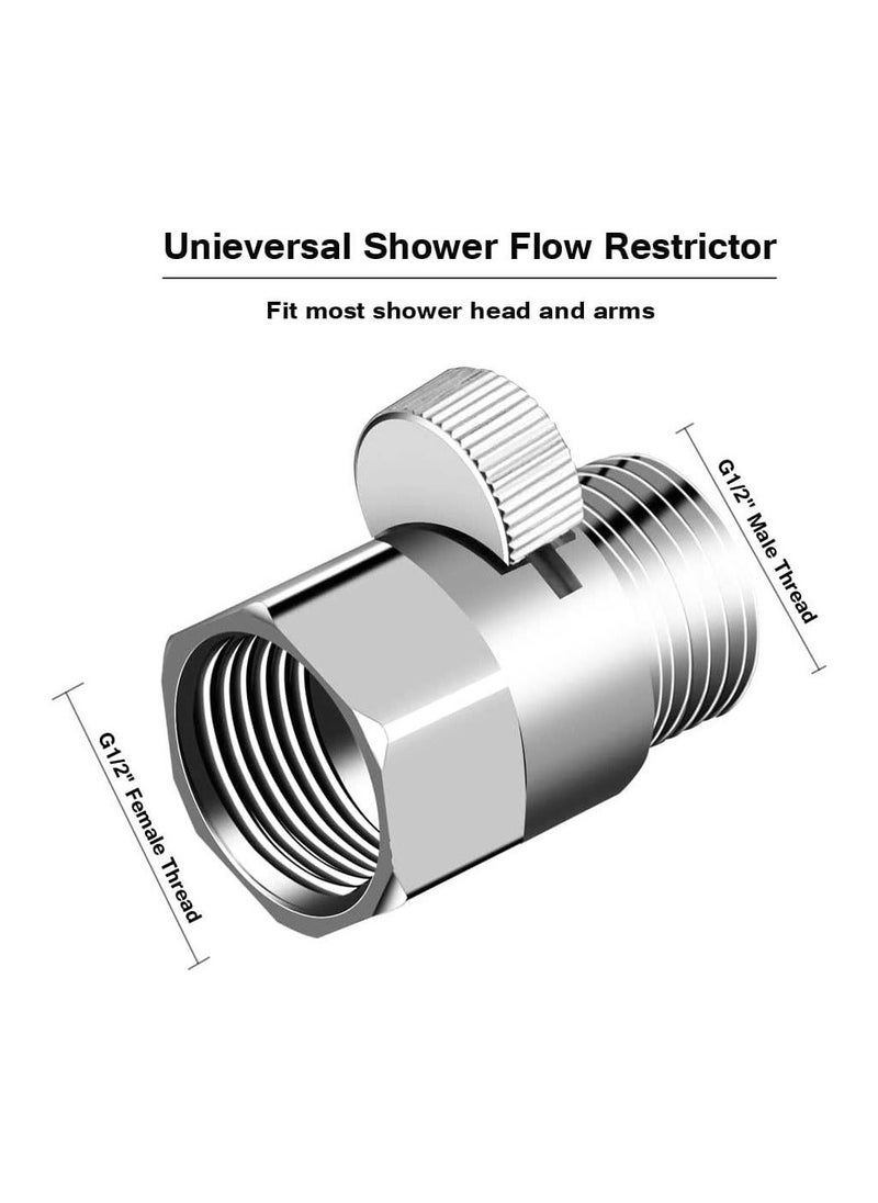 Y&D - Shower Flow Control Valve Head Shut Off with Handle Lever, Volume Valve, Brass Water G1/2 Universal Size for Arm and Hose - Image 1