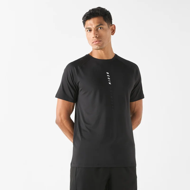 ADOT by Splash Printed T-shirt with Short Sleeves and Crew Neck