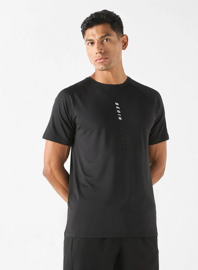 ADOT by Splash Printed T-shirt with Short Sleeves and Crew Neck