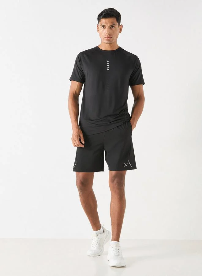 ADOT by Splash Printed T-shirt with Short Sleeves and Crew Neck