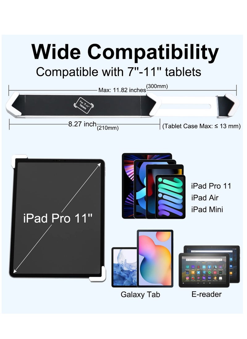 Locking Wall Tablet Mount Secure iPad Holder for Store POS Kiosk Show Display Public Office Warehouse Landscape Anti Theft Design with Lock and Key for iPad 11 Air Galaxy Tab, and More 7-11" Tablet