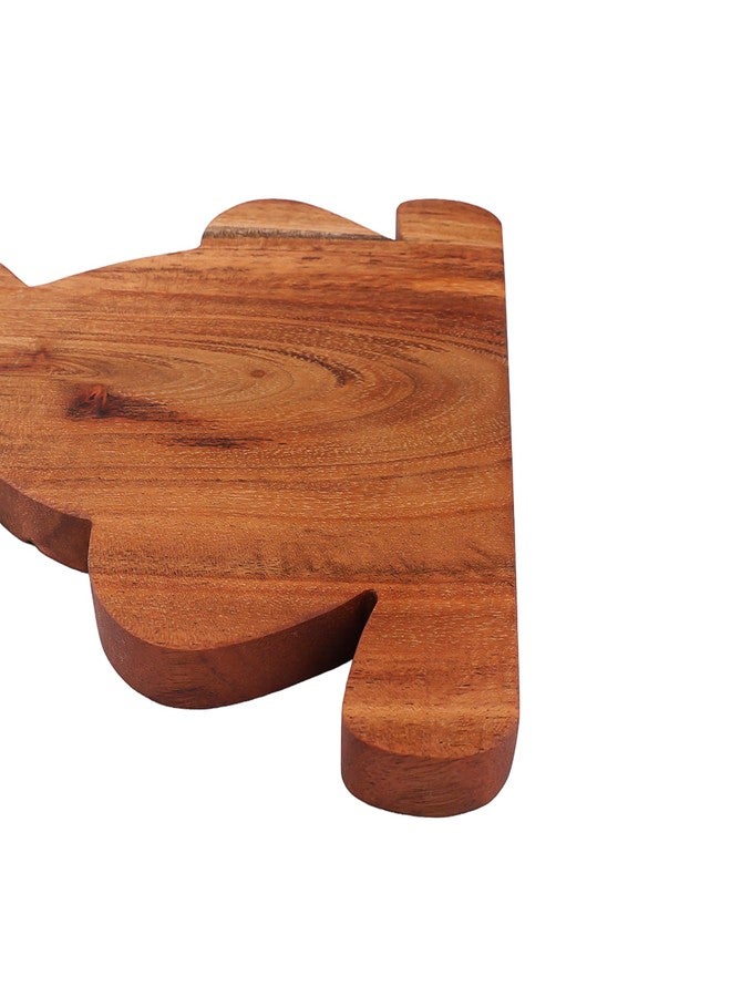 Affinity Decor Funny Bunny Shaped Wooden Serving Board, Wood Cutting Board for Kitchen, Wooden Charcuterie Boards, Easter Gift Serving Platter for Cheese and Food, 13.5" x 7.9" - Image 4