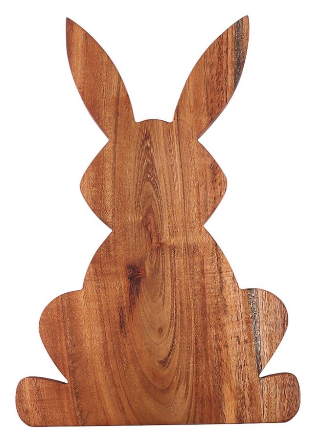 Affinity Decor Funny Bunny Shaped Wooden Serving Board, Wood Cutting Board for Kitchen, Wooden Charcuterie Boards, Easter Gift Serving Platter for Cheese and Food, 13.5" x 7.9" - Image 1