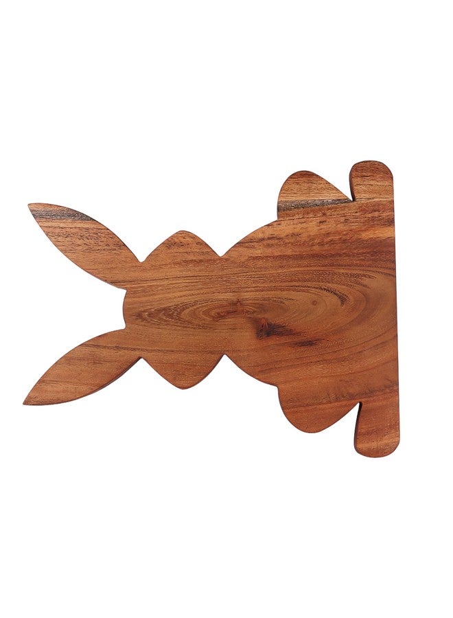 Affinity Decor Funny Bunny Shaped Wooden Serving Board, Wood Cutting Board for Kitchen, Wooden Charcuterie Boards, Easter Gift Serving Platter for Cheese and Food, 13.5" x 7.9" - Image 5