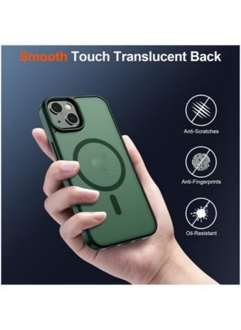 ACLIX Magnetic Case for iPhone 15 Plus [Shockproof & Slim] Matte Hard Back Cover with high-Grade Protection | Green - Image 2