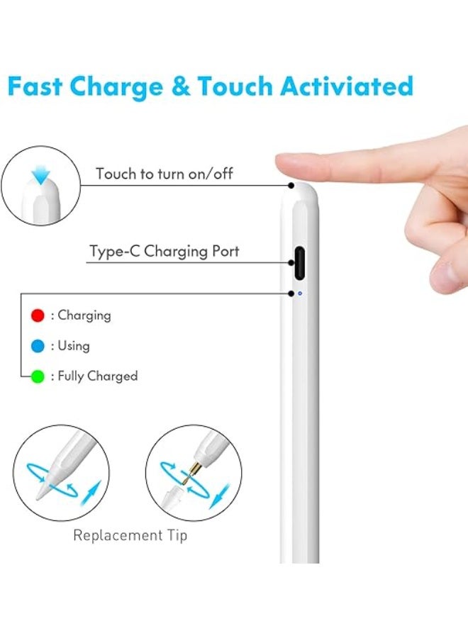 Wireless Stylus Pen for iPad, Precision Touch Pencil with Fast Charging, Palm Rejection & Tilt Control for Compatible iPad Models - Image 1