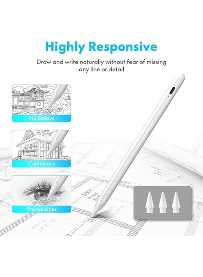 Wireless Stylus Pen for iPad, Precision Touch Pencil with Fast Charging, Palm Rejection & Tilt Control for Compatible iPad Models - Image 2