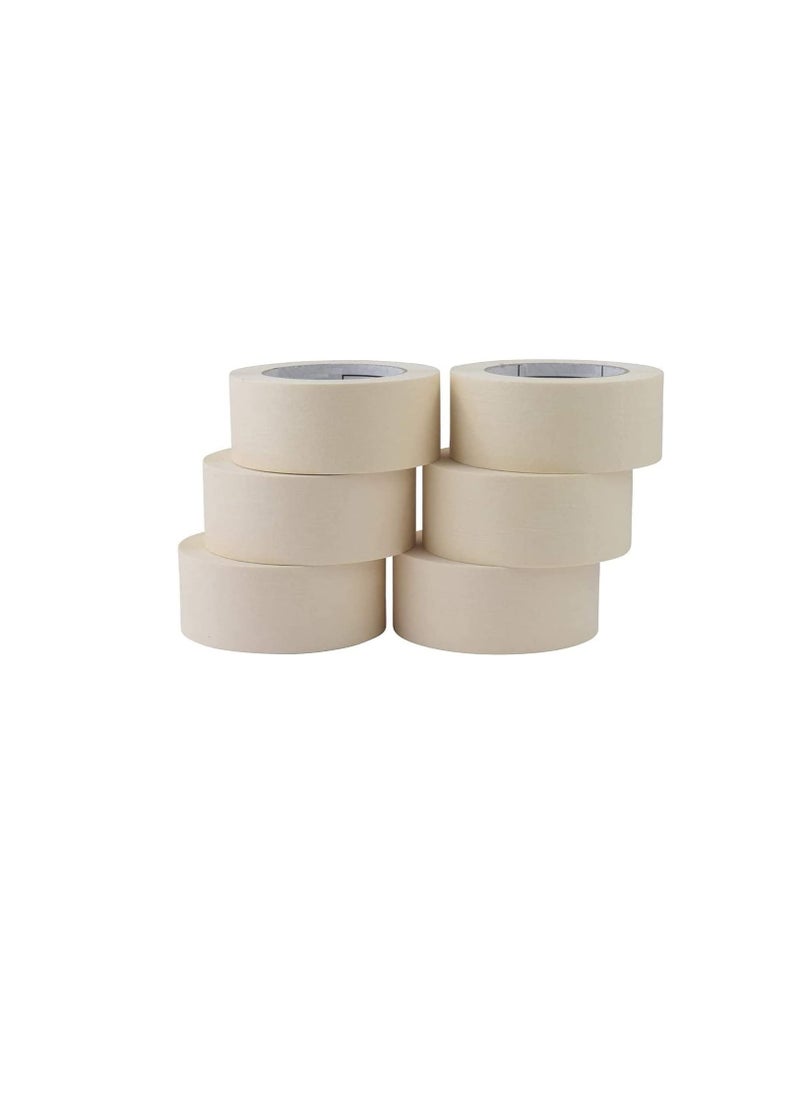 ROBUSTLINE Robustline Adhesive Masking Tape General Purpose Painter's Tape Bulk for Painting, Labeling, Packing, Craft, Art, Home, Office, School Etc. (1 INCH, 12)  - Image 2