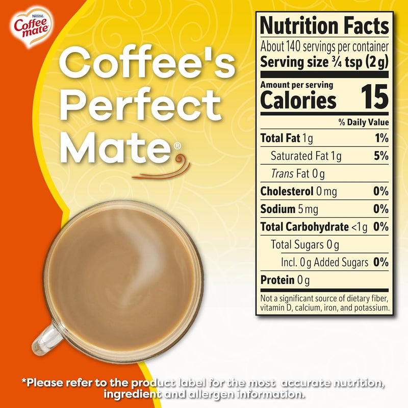 Nestlé Coffee-Mate Sugar Free Hazelnut Coffee Creamer - 10.2 Ounces - Image 2