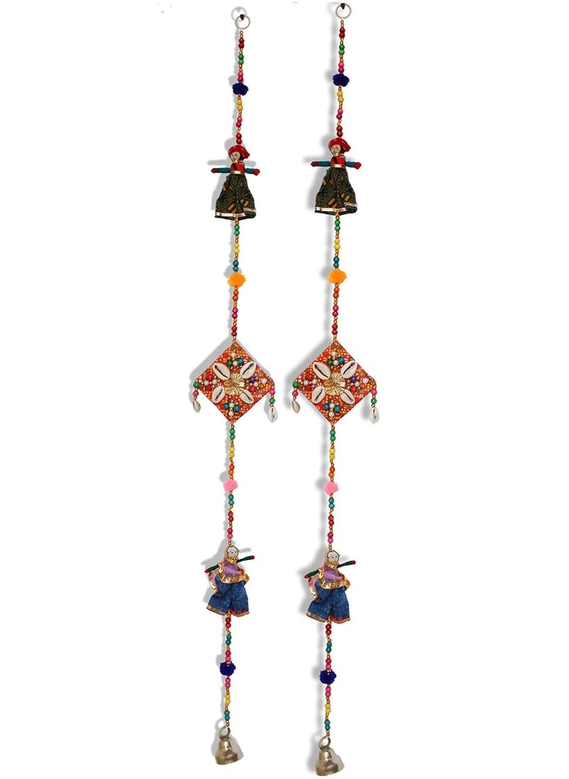 JH Gallery Handmade Recycled Material Rajasthani Dolls Door Hangings/Wall Hanging/Home Decor/Home Furnishing/Diwali Gift/Corporate Gift (38 Inches, 1 Pair), Multi-Coloured - pzsku/ZA5C9AE021823243EE0E4Z/45/_/1725277527/51515f92-7041-44e3-81e2-f21e9aaa6a6a