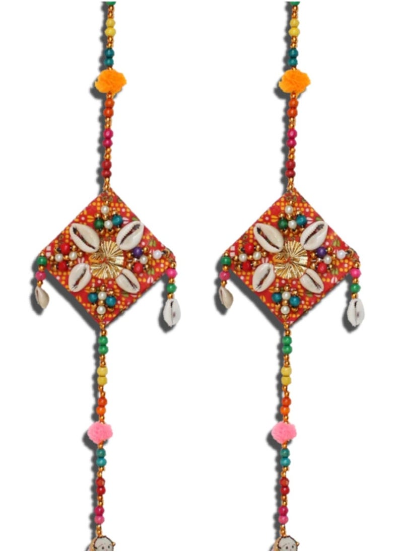 JH Gallery Handmade Recycled Material Rajasthani Dolls Door Hangings/Wall Hanging/Home Decor/Home Furnishing/Diwali Gift/Corporate Gift (38 Inches, 1 Pair), Multi-Coloured - pzsku/ZA5C9AE021823243EE0E4Z/45/_/1725277536/cbdbea32-454b-431d-8829-0a865945fdb3