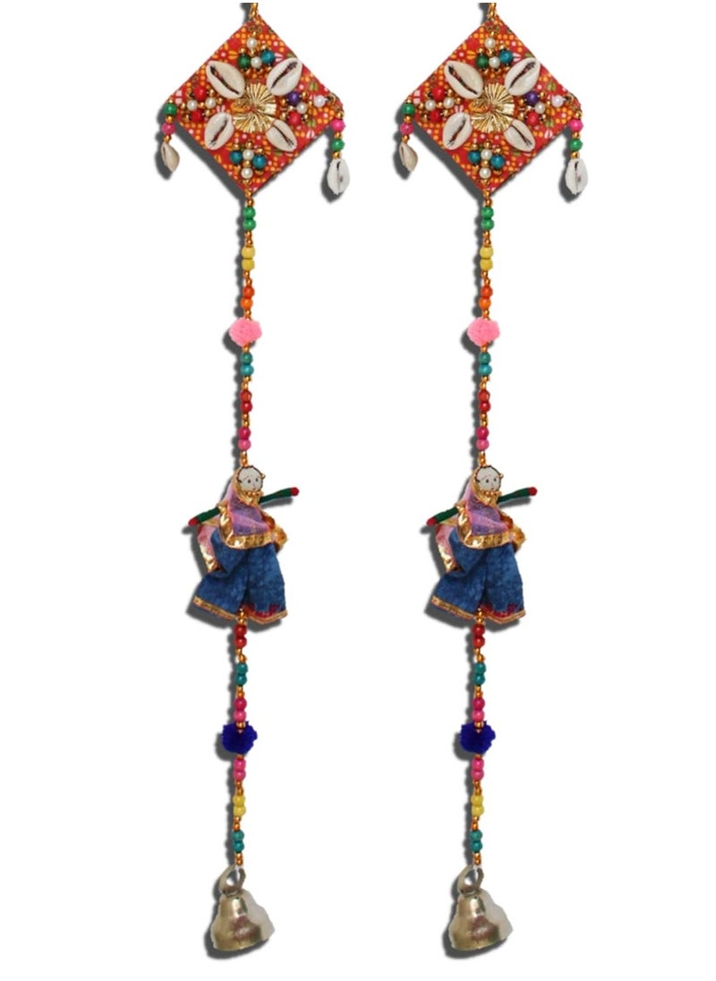 JH Gallery Handmade Recycled Material Rajasthani Dolls Door Hangings/Wall Hanging/Home Decor/Home Furnishing/Diwali Gift/Corporate Gift (38 Inches, 1 Pair), Multi-Coloured - pzsku/ZA5C9AE021823243EE0E4Z/45/_/1725277557/55a4dd03-ca83-4a26-bd45-d0bba1448f9f