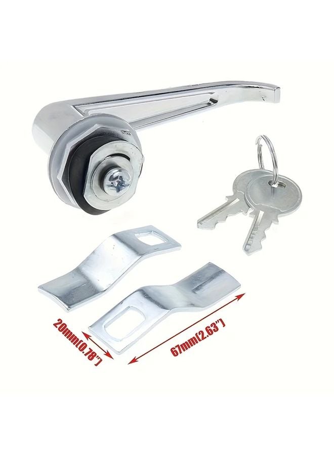 2 Pack Heavy Duty Cabinet Locks Silvery Zinc Alloy Keyed Entry For Home Office - Image 3