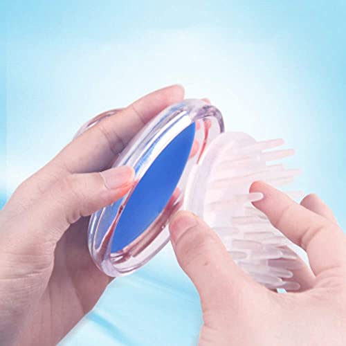 Alexvyan Blue Hair Scalp Massager Shampoo Brush for Scalp Care Deep Hair Cleaning Transparent Soft Silicone Shower Comb for Women, Men & Kids, Healthy Hair Growth Dry Scalp Dandruff, Thick/thin Hair - Image 5